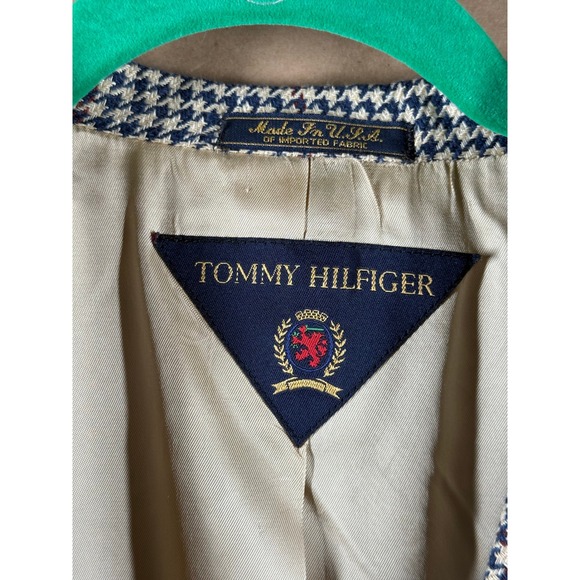 Tommy Hilfiger Other - Tommy Hilfiger Houndstooth‎ Blazer Menswear Jacket 42R Made in USA Wool Blend